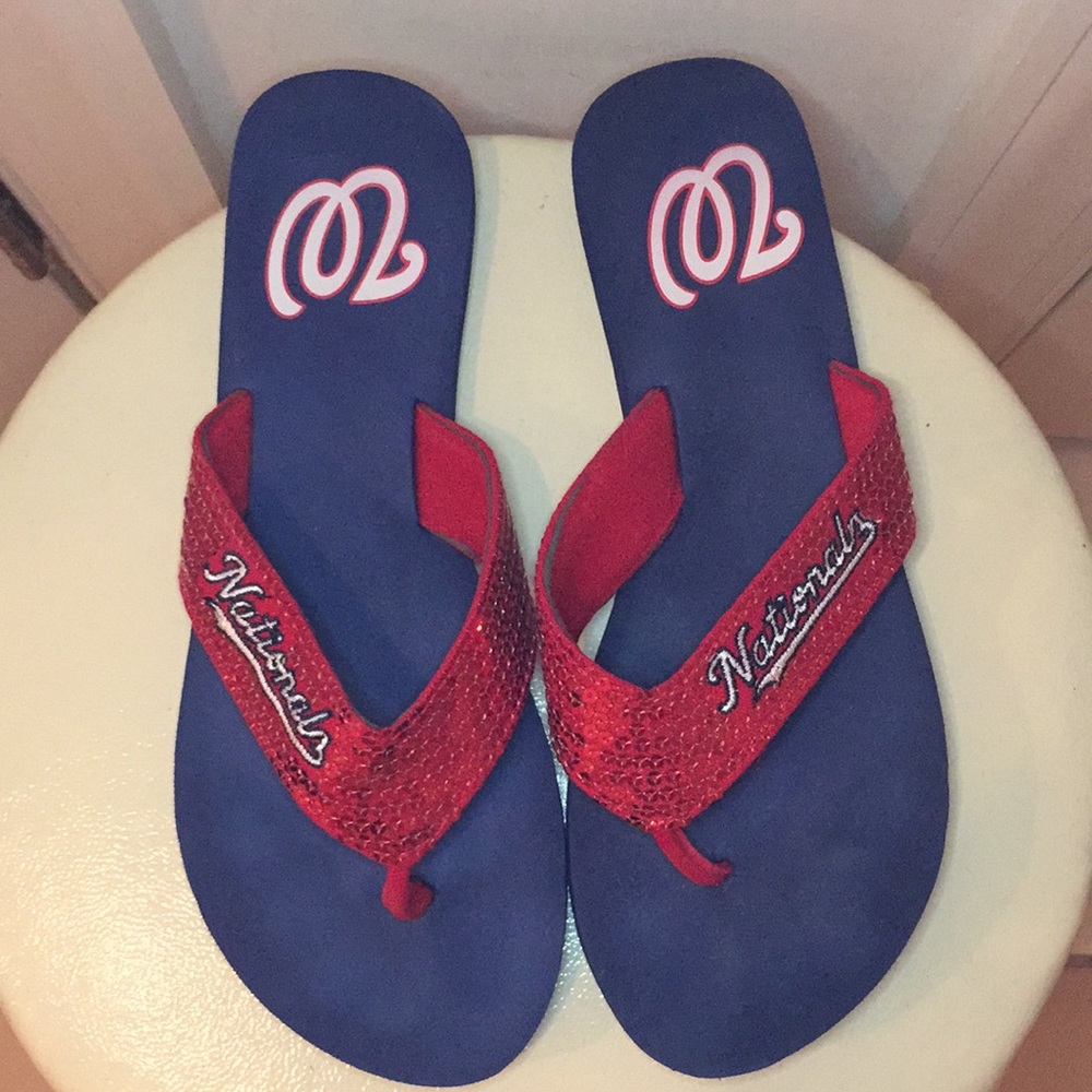 Washington Nationals sequined FlipFlops